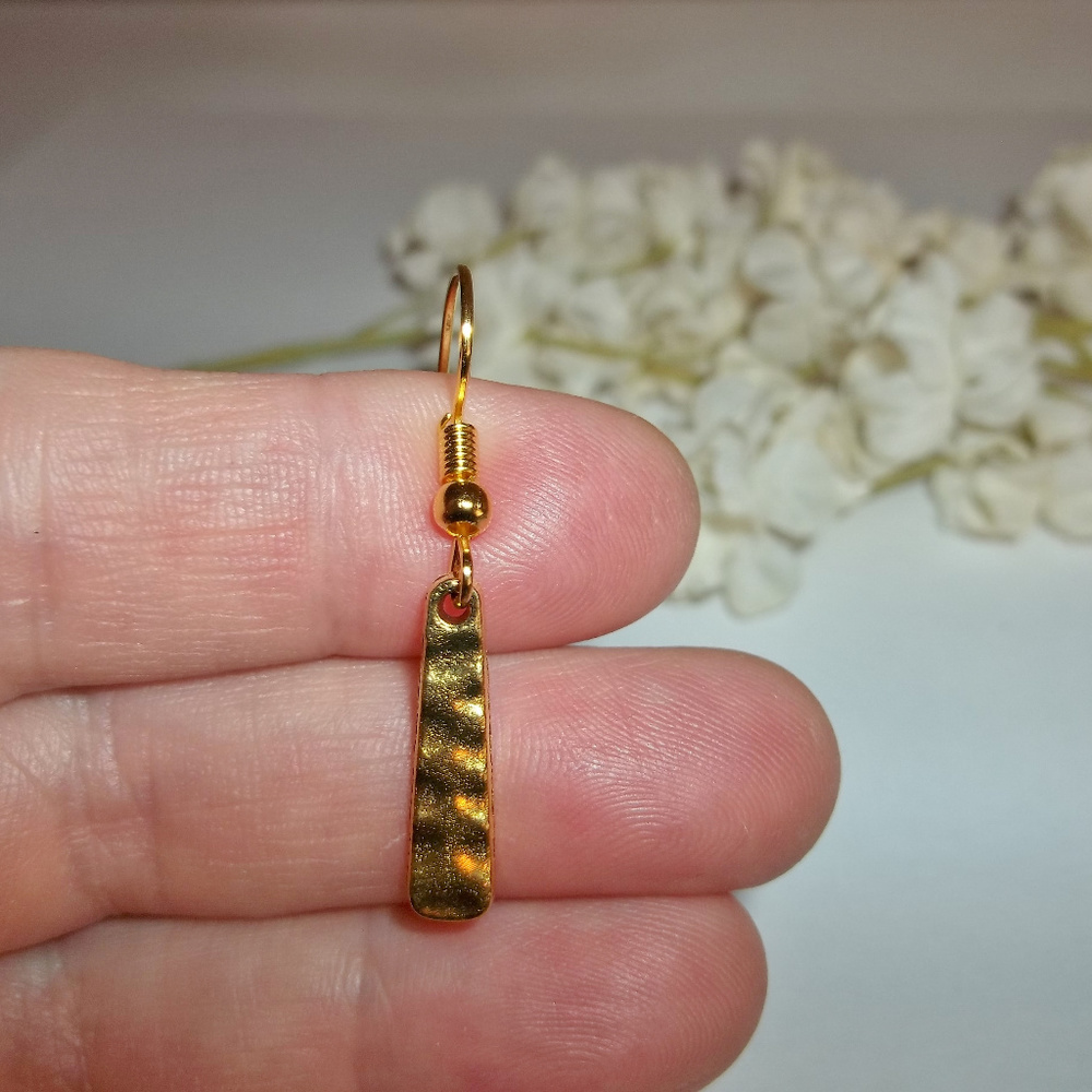 Gold Minimalist Earrings, Gold Earrings, Gold Minimalist Earring Set, NWT 3679 - Picture 3 of 8